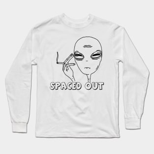 Spaced Out Alien Smoking Long Sleeve T-Shirt